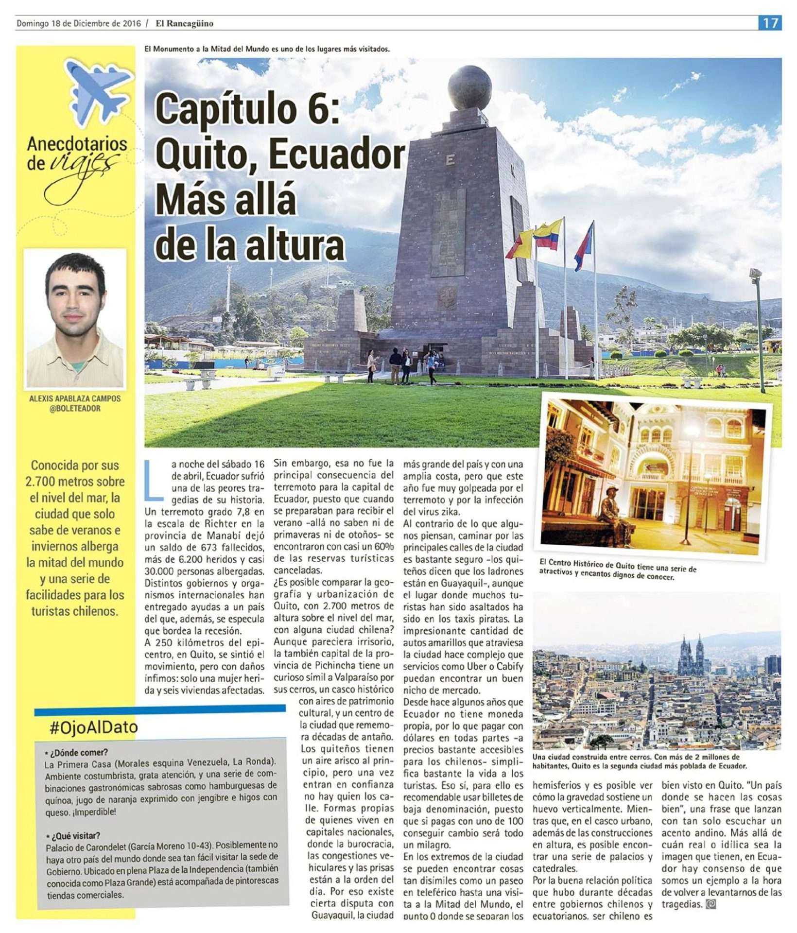 Anecdotarios de Viajes / Quito, Ecuador