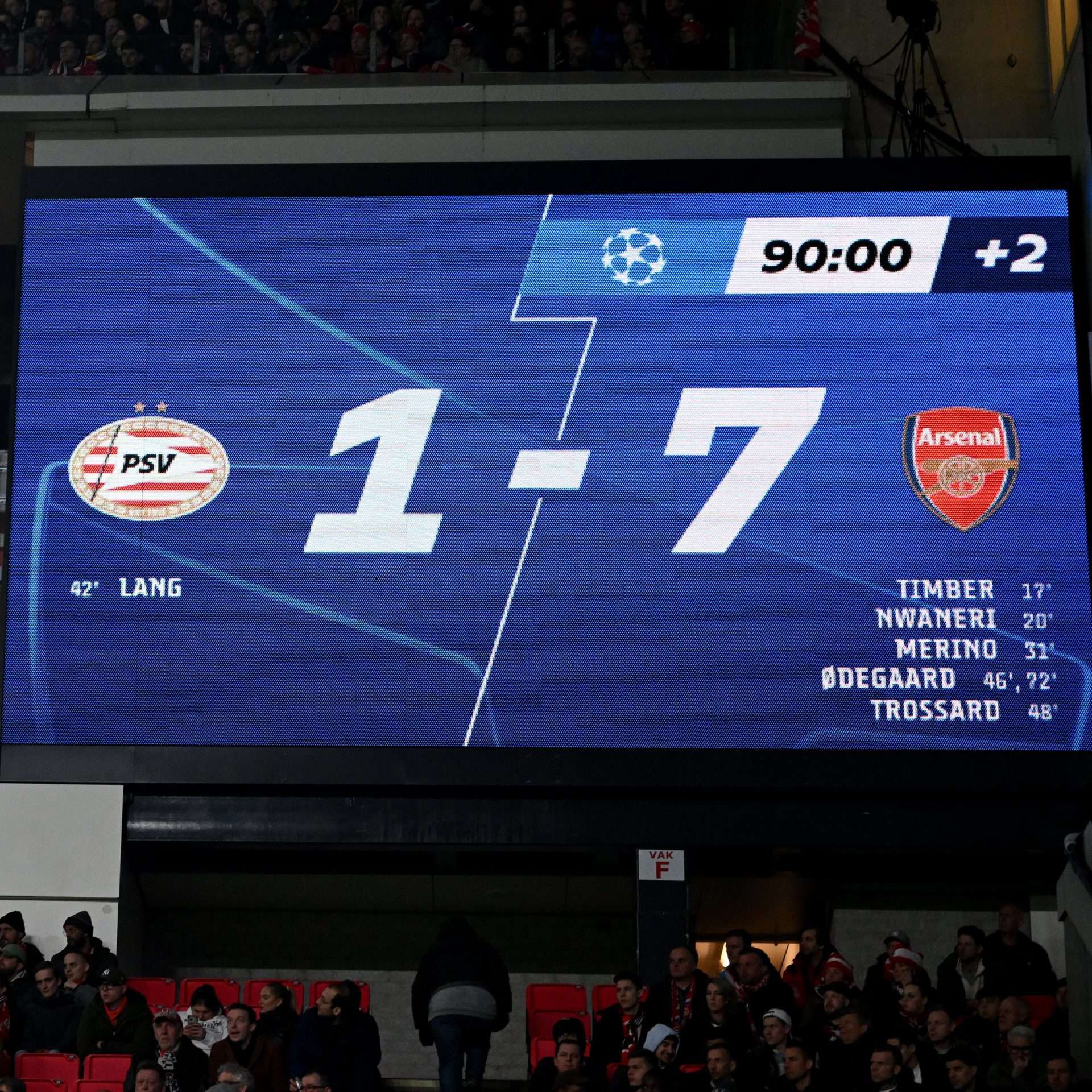 PSV 1 - Arsenal 7